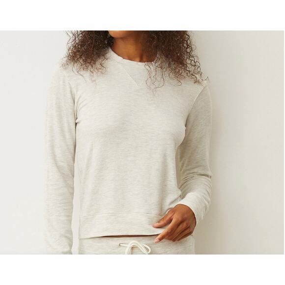 Monrow Sweatshirt Womens X Large Grey Supersoft Crew Neck Sweater - Picture 1 of 10